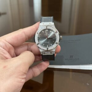 Hublot Classic Fusion Diamonds Gray Dial Replica 11 Watch 38mm (1)