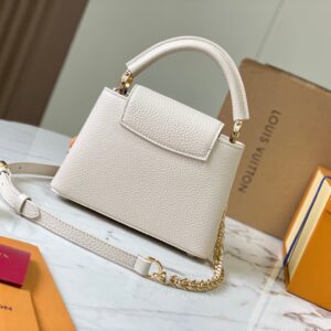 Louis Vuitton LV Capucines Replica Handbags Skin Color 21cm