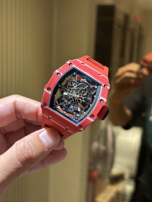 Richard Mille RM35-02 Replica 1 1 Watch Full Carbon Red 44mm (2)