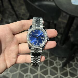 Rolex Datejust 126334 Custom Diamonds Moissanite Blue Dial 41mm (4)
