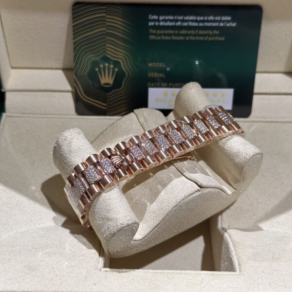 Rolex DateJust 18K Rose Gold Wrapped Custom Diamonds Moissanite 31mm (5)