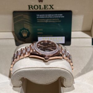 Rolex DateJust 18K Rose Gold Wrapped Custom Diamonds Moissanite 31mm (5)