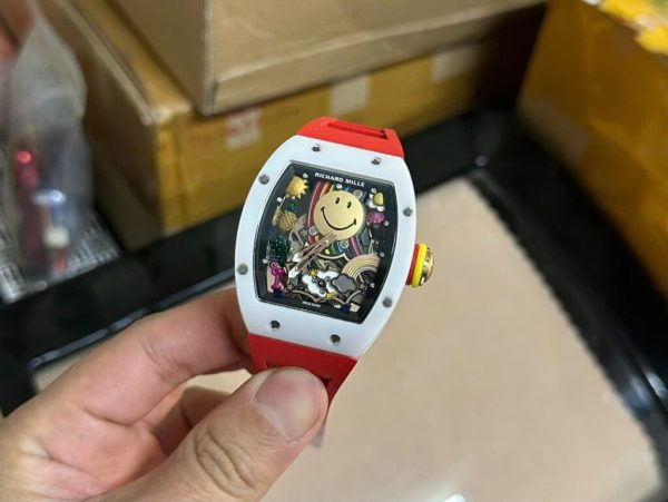 Richard Mille RM88 Smiley Replica 11 Watch Red Color 42mm (1)