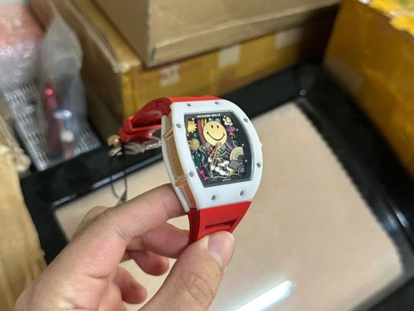 Richard Mille RM88 Smiley Replica 11 Watch Red Color 42mm (1)