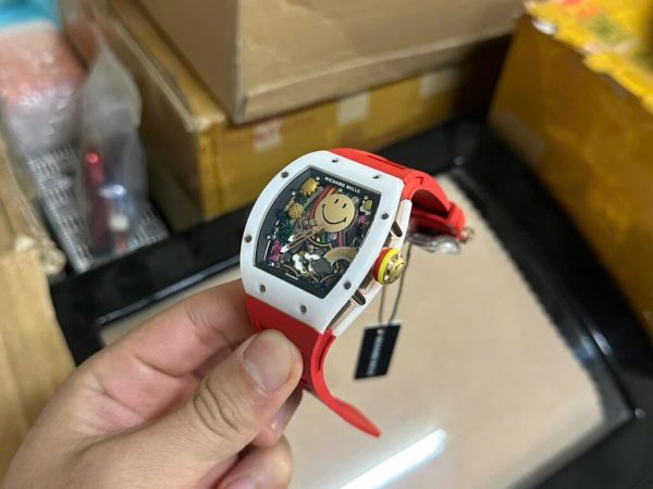 Richard Mille RM88 Smiley Replica 11 Watch Red Color 42mm (1)