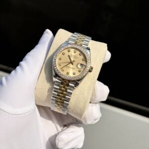 Rolex DateJust Custom Moissanite Diamonds Bezel Rep Watch 31mm (3)