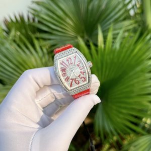 Franck Muller V32 Diamonds Red Color ABF Factory Replica Watch (8)