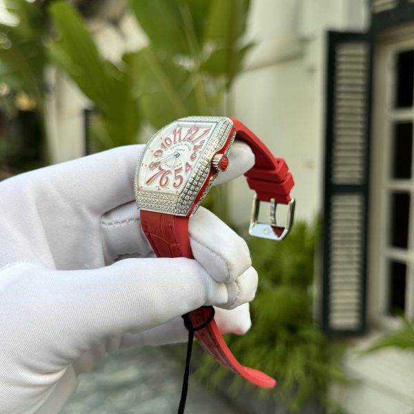 Franck Muller V32 Diamonds Red Color ABF Factory Replica Watch (8)