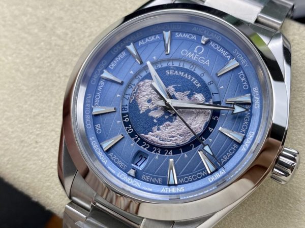 Omega Replica 11 Watch Aqua Terra Woldtimer Summer Blue VSF 43mm (8)