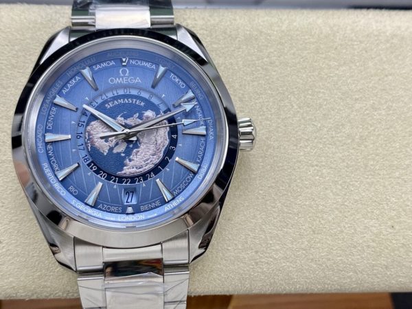 Omega Replica 11 Watch Aqua Terra Woldtimer Summer Blue VSF 43mm (8)