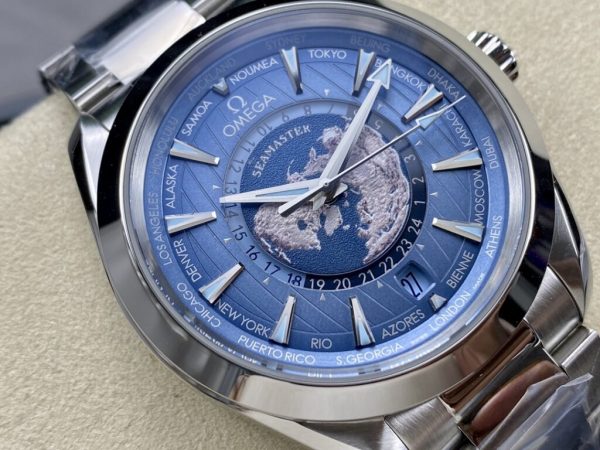 Omega Replica 11 Watch Aqua Terra Woldtimer Summer Blue VSF 43mm (8)