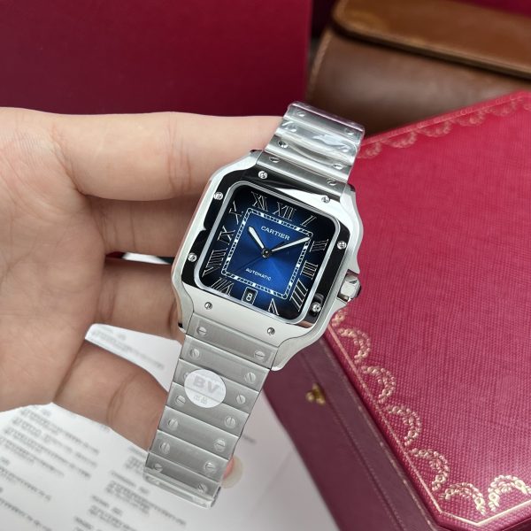 Cartier Best Replica Watch Santos WSSA0030 Blue Dial BV Factory (5)