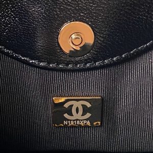 Chanel 31 Mini Nano Leather Black Replica Handbags 21cm