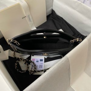 Chanel 31 Mini Nano Leather Black Replica Handbags 21cm