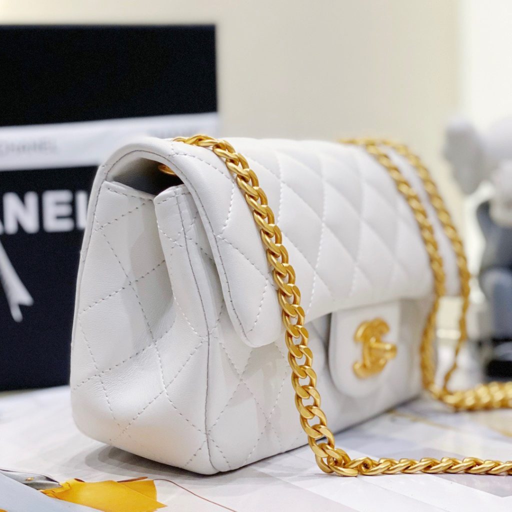 Chanel Classic White Replica Handbags 20cm