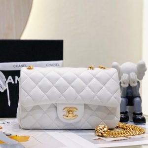 Chanel Classic White Replica Handbags 20cm