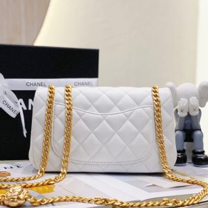 Chanel Classic White Replica Handbags 20cm