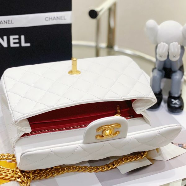 Chanel Classic White Replica Handbags 20cm