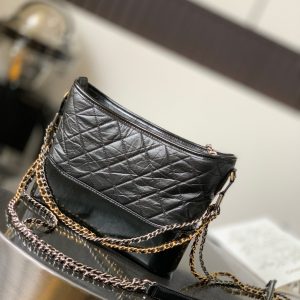 Chanel Gabrielle Medium Hobo Replica Handbags Black Color 28cm