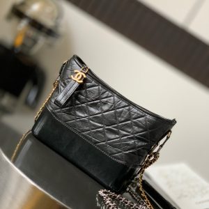 Chanel Gabrielle Medium Hobo Replica Handbags Black Color 28cm