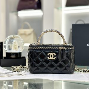 Chanel Vanity Gold Lock Replica Handbags 18cm