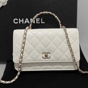 Chanel Wallet On Chain Women White Color Replica Bags 19cm