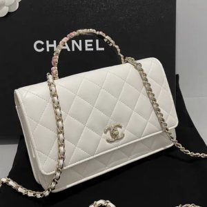 Chanel Wallet On Chain Women White Color Replica Bags 19cm