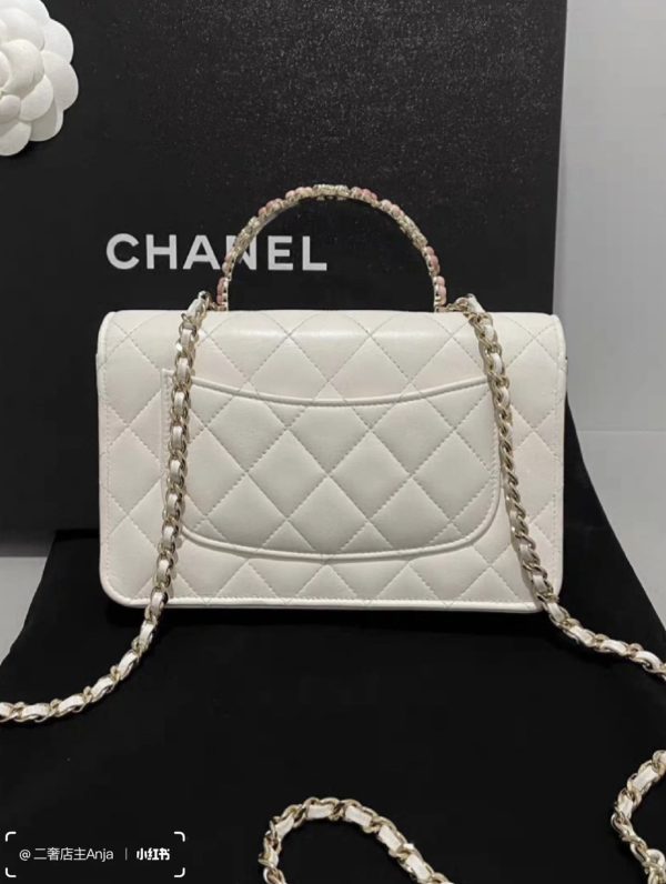 Chanel Wallet On Chain Women White Color Replica Bags 19cm