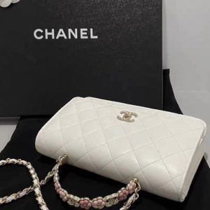 Chanel Wallet On Chain Women White Color Replica Bags 19cm