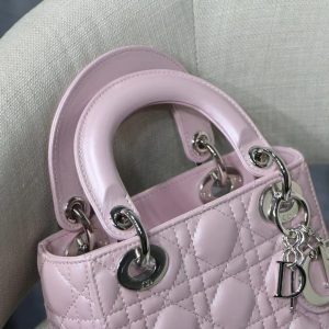 Dior Lady Mini Women Pink Color Replica Handbags 18cm