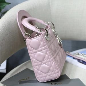 Dior Lady Mini Women Pink Color Replica Handbags 18cm