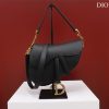 Dior Saddle With Strap Replica Handbags Gold Lock 25cm (2)