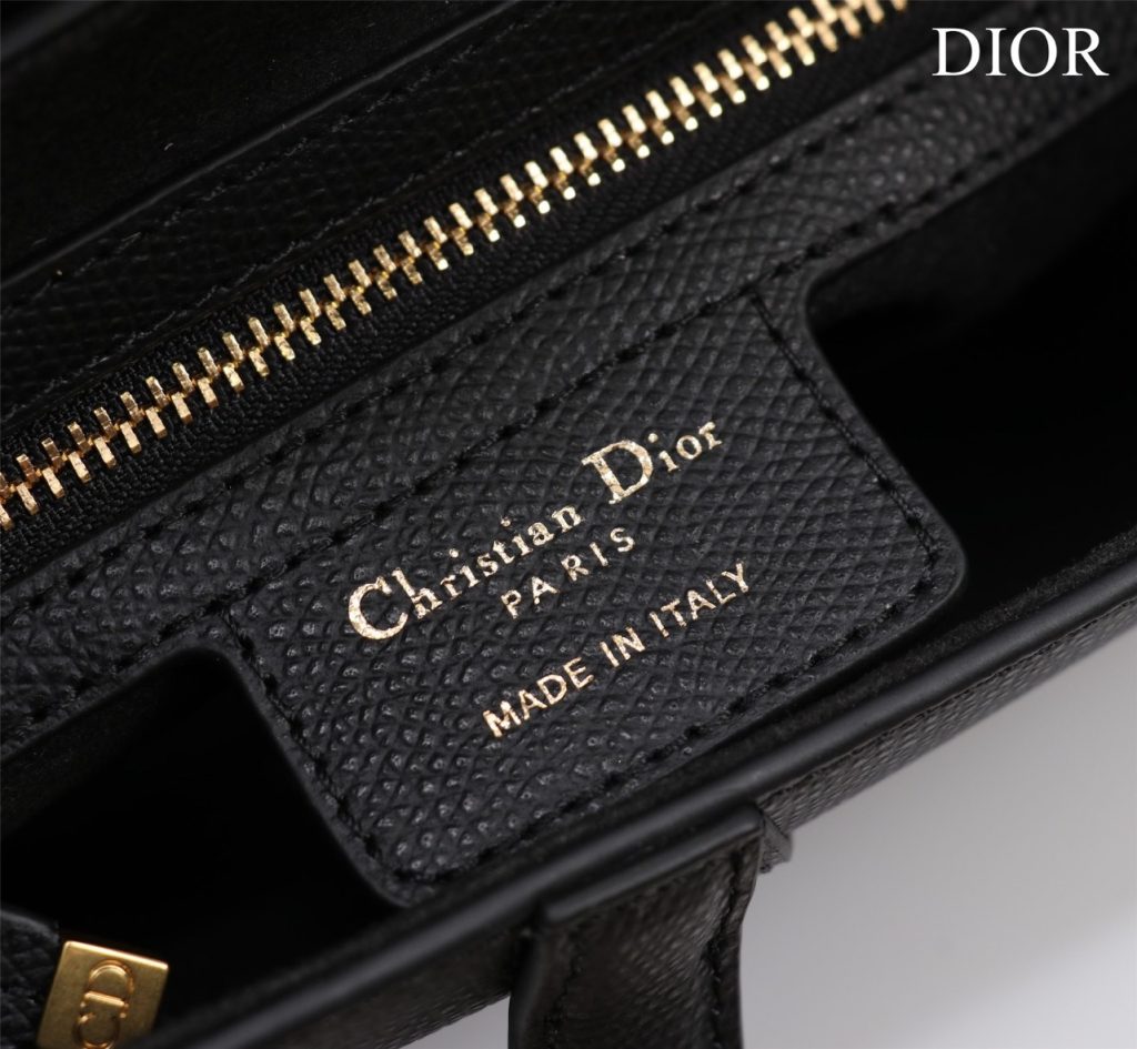 Dior Saddle With Strap Replica Handbags Gold Lock 25cm (2)