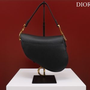 Dior Saddle With Strap Replica Handbags Gold Lock 25cm (2)