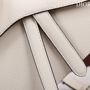 Dior Saddle With Strap Women Replica Handbags White 25cm