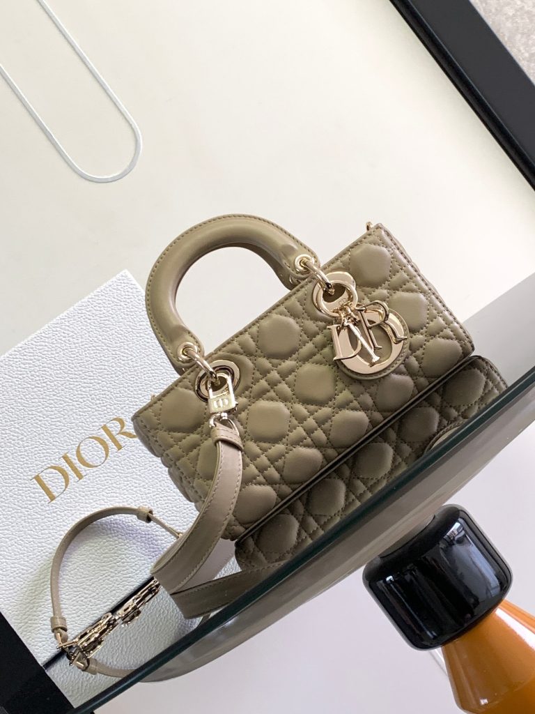 Dior Small Lady D-joy Replica Handbags Beige Color 22cm