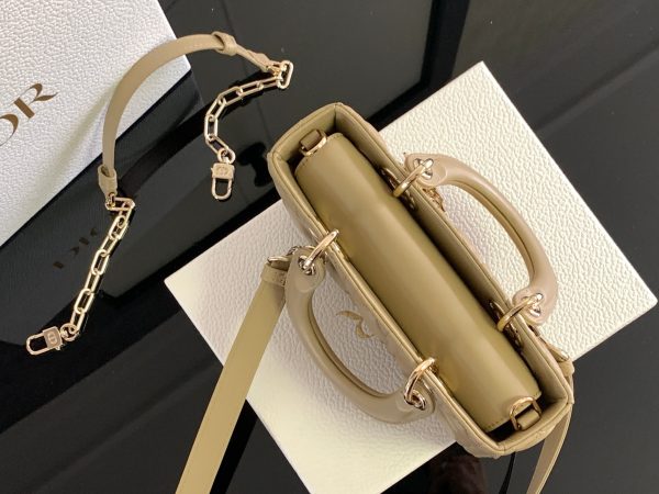 Dior Small Lady D-joy Replica Handbags Beige Color 22cm