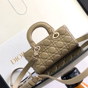 Dior Small Lady D-joy Replica Handbags Beige Color 22cm