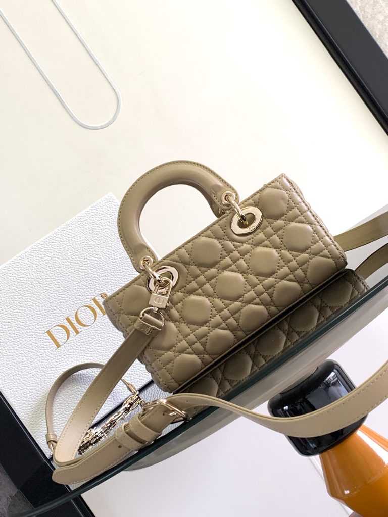 Dior Small Lady D-joy Replica Handbags Beige Color 22cm