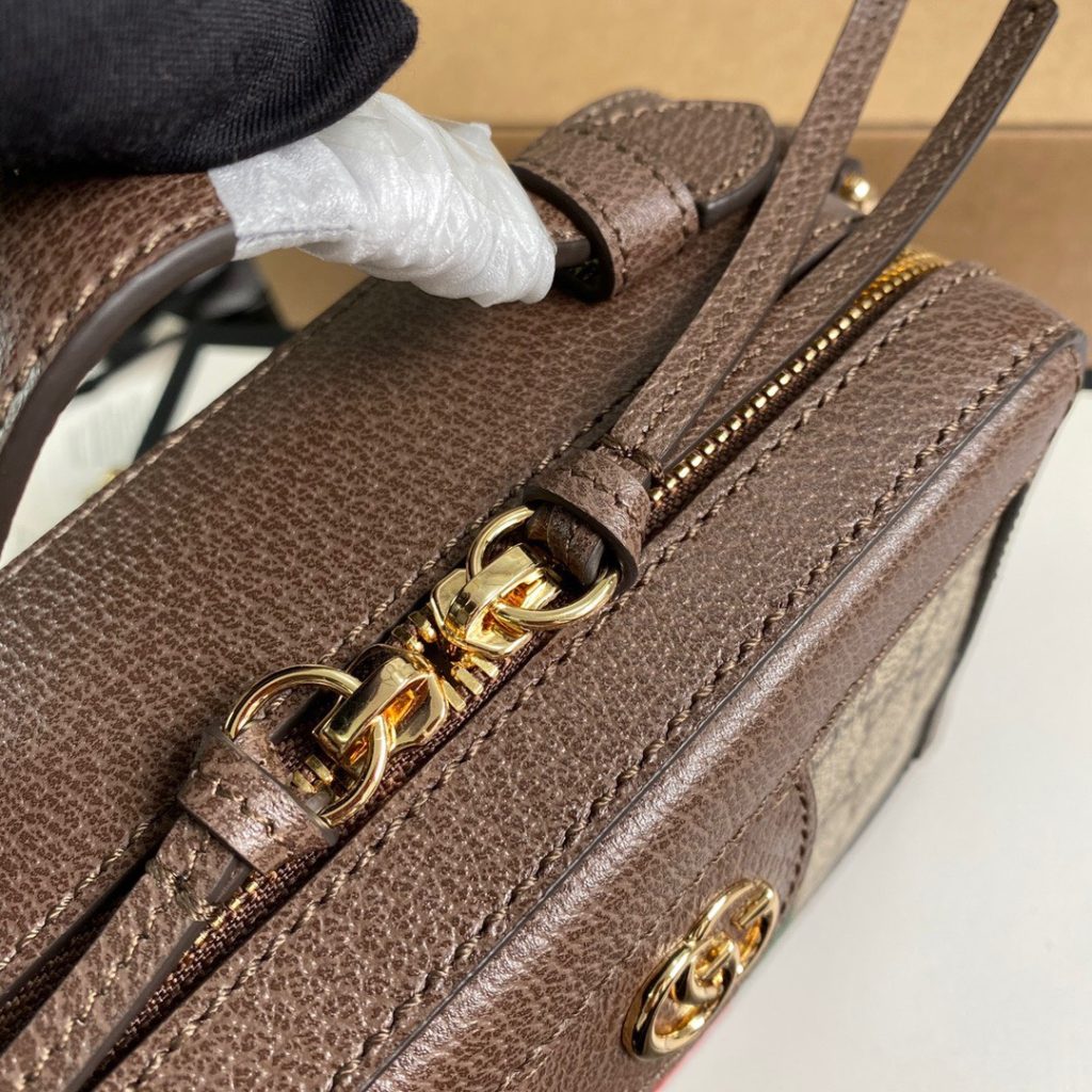 Gucci GG Ophidia Mini Women Brown Replica Bag 18.5cm 