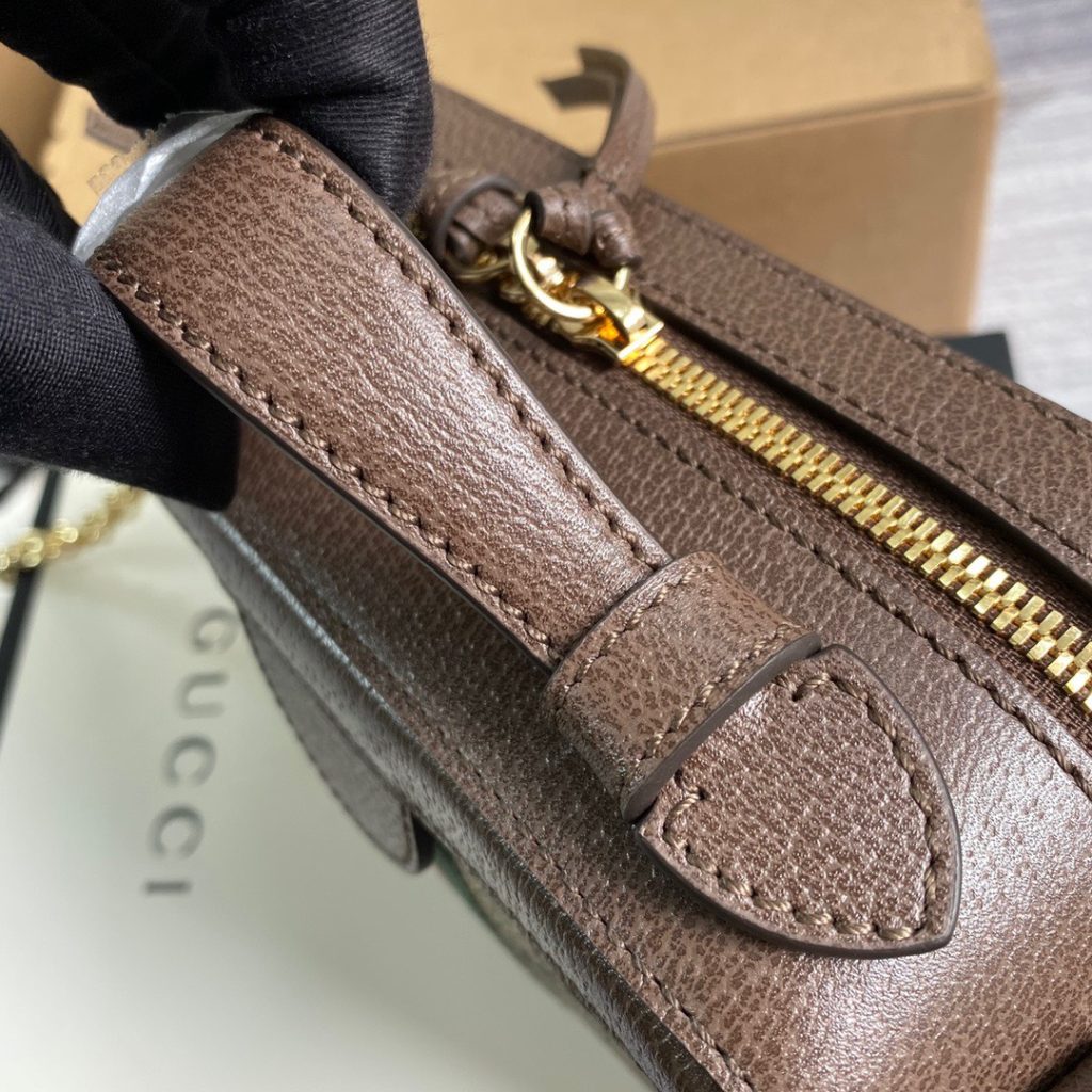 Gucci GG Ophidia Mini Women Brown Replica Bag 18.5cm 