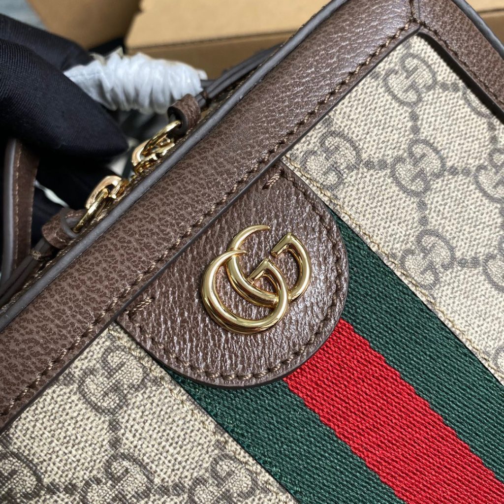 Gucci GG Ophidia Mini Women Brown Replica Bag 18.5cm 