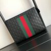 Gucci GG Signature Web Pouch Black Replica Bags 26cm