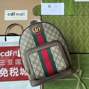Gucci GG Supmere Ophidia Small Brown Color Replica Backpack 23cm