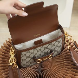 Gucci Horsebit 1955 Brown Replica Handbags 20cm