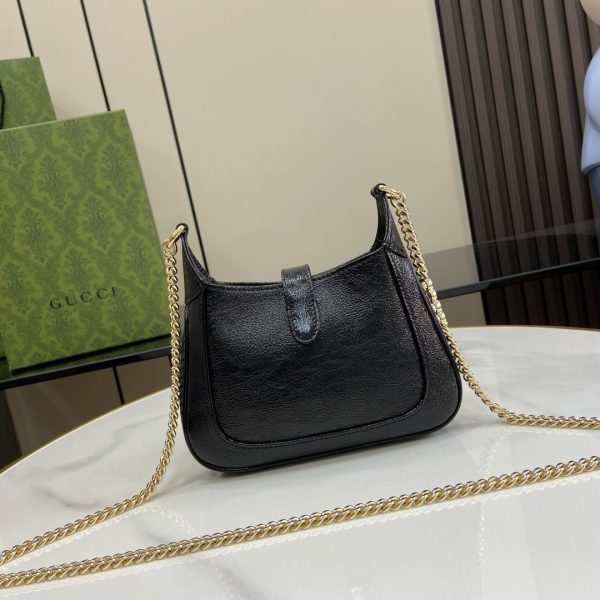 Gucci Jackie 1961 Lizad Mini Women Black Color Replica Bags 21cm