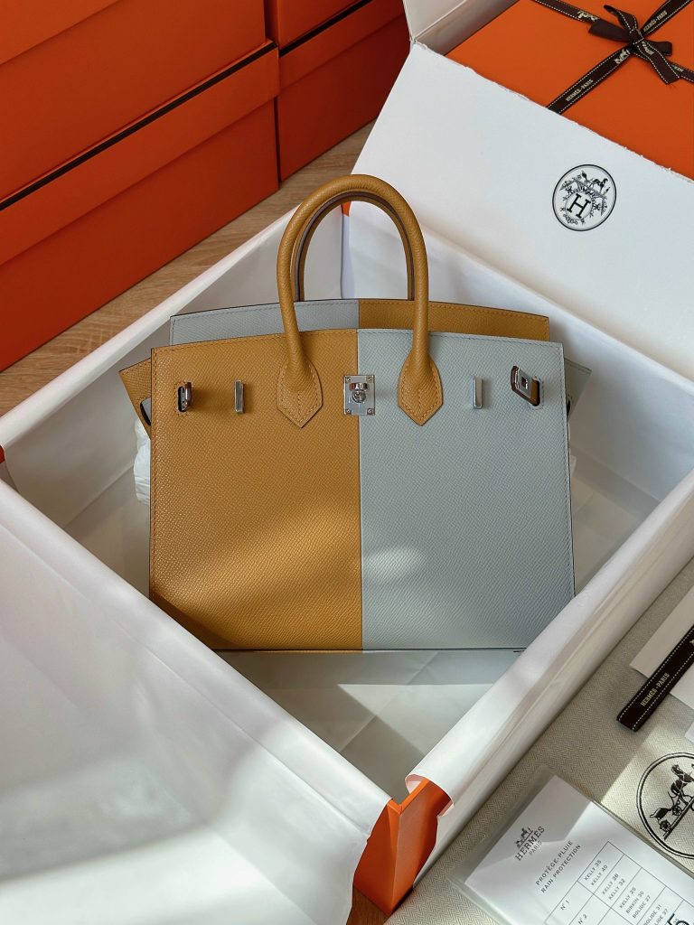 Hermes Birkin Epsom Mix Replica Bags 25cm