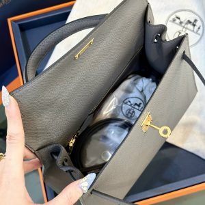 Hermes Keylly Grey Replica Handbags 25cm