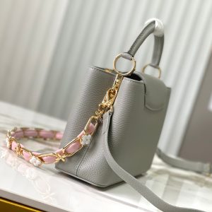 Louis Vuitton LV Capucines BB Replica Handbags Ice Gray 27cm