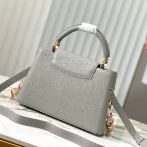 Louis Vuitton LV Capucines BB Replica Handbags Ice Gray 27cm